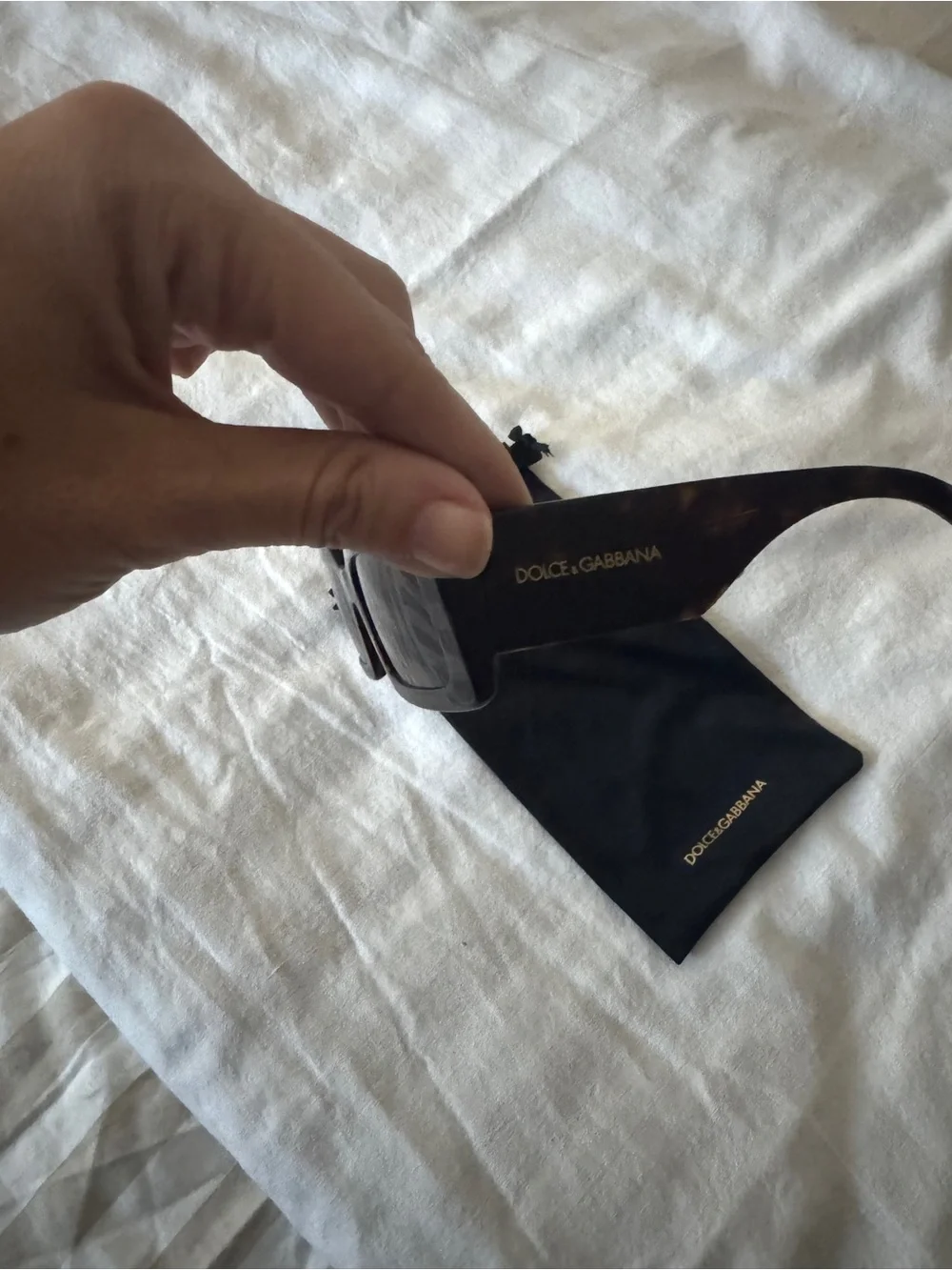 Dolce & Gabbana Havana Brown Square Sunglasses Made in Italy